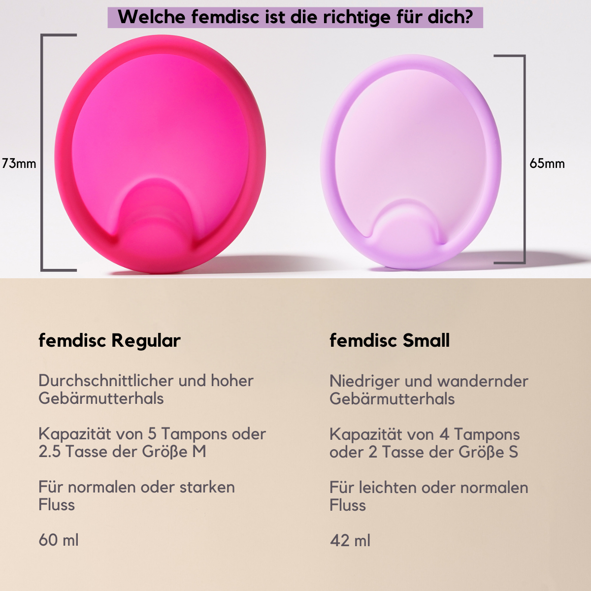 femdisc Menstruationsscheibe mit Lasche