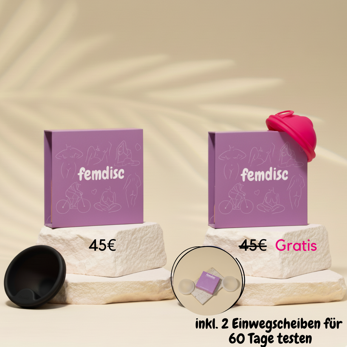 femdisc Menstruationsscheibe mit Lasche